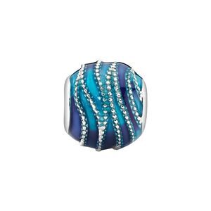 Pandora Moments Silver Blue Wave Charm